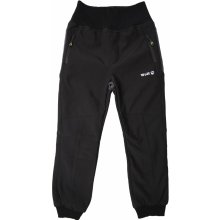Wolf B2399 chlapecké softshellové kalhoty zateplené černá / černé zipy