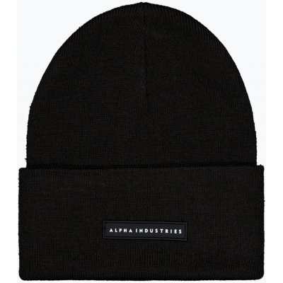 Alpha Industries Čepice Rubber Logo Beanie black – Hledejceny.cz