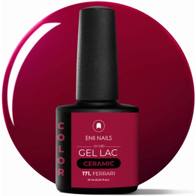 ENII NAILS Gel lak Ceramic 171 Ferrari 10 ml – Zboží Mobilmania