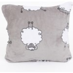 MKLuzkoviny.cz mikroplyš Exclusive Ovečky morning yoga šedé 40 x 40 cm – Sleviste.cz