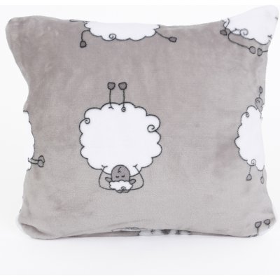 MKLuzkoviny.cz mikroplyš Exclusive Ovečky morning yoga šedé 40 x 40 cm – Sleviste.cz