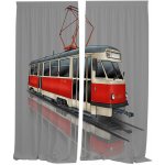 IMPAR Závěsy Tramvaj T2 – červená (Rozměr : 140x250, Materiál: Interlock) – Hledejceny.cz