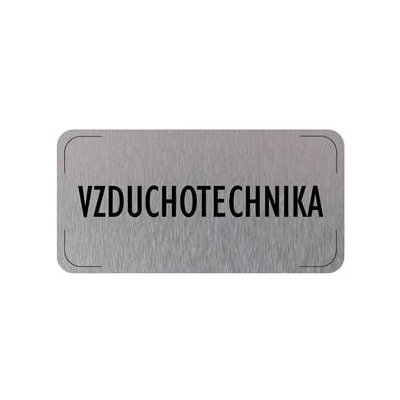 Cedulka na dveře - Vzduchotechnika, hliníková tabulka, 160 x 80 mm