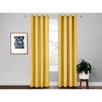 XPOSE® Zatemňovací závěsy HADES - hořčicový 140x160 cm 2ks – Sleviste.cz
