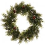 Autronic Věnec umělý 66 cm borovice se šiškami, zelený UKH031 Zelená, Plast – Zboží Dáma