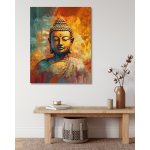 ZUTY Obrazy na stěnu - Zářící Buddha Rozměr: 40x50 cm, Rámování: vypnuté plátno na rám