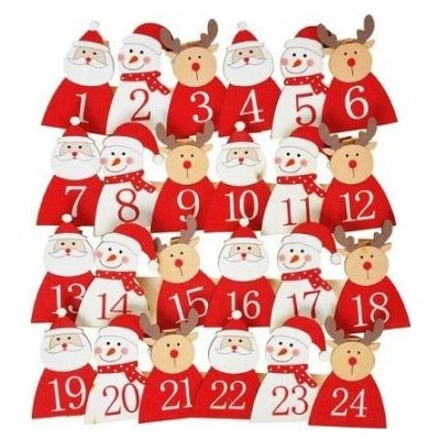 MFP 8885976 kolíček dřevěný adventní kalendář figurky CJ-10176E – Hledejceny.cz