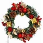 SPRINGOS Adventní věnec svítící s ozdobami 30 cm vánoční dekorace CA1318-XG – Zboží Dáma