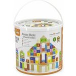 Viga Dřevěné kostky Písmenka a čísla 100 ks – Zboží Mobilmania