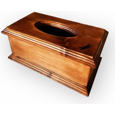 Bella Woods dřevěný box na kapesníky vážka S hnědá – Zboží Mobilmania