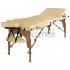 Masážní stůl a židle Medimas dřevěné masážní lehátko Prosport 3 béžová