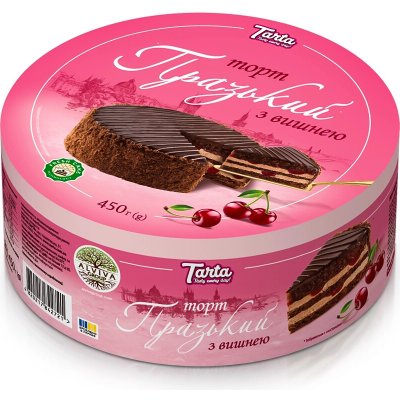 Tarta Dort Pražský s třešněmi 450 g – Zboží Dáma