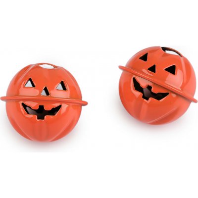 Rolnička dýně halloween Ø24 mm s kroužkem Varianta: 5 oranžová, Balení: 2 ks – Zboží Dáma