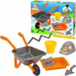 Écoiffier zednické kolečko The Builder Kit s přilbou a pracovním nářadím – Zboží Mobilmania