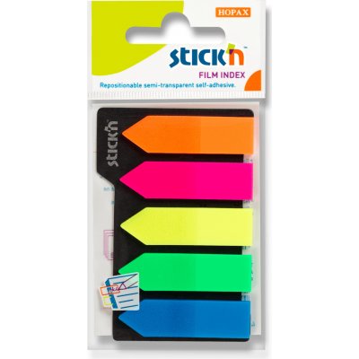 Záložky samolepicí Stick´n 45 x 12 mm, šipky, 5 x 25 ks – Hledejceny.cz