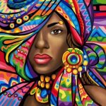 Norimpex Diamantové malování Afričanka 30 x 40 cm – Sleviste.cz