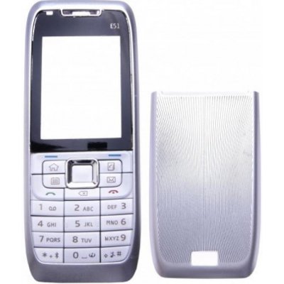 Kryt Nokia E51 stříbrný – Zboží Mobilmania