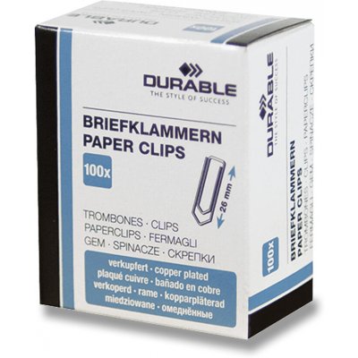 Durable - kancelářské sponky - 26 mm, 100 ks – Zboží Dáma