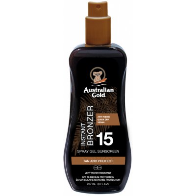 Australian Gold Spray gel s bronzerem SPF15 237 ml – Zboží Mobilmania