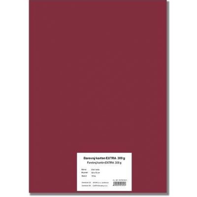 STEPA Barevný karton EXTRA 300g 50x70cm - bordo 10listů – Zboží Dáma