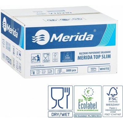 Merida classic SLIM, jednovrstvé, bílé, 3000 ks – Hledejceny.cz