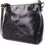 Marta Ponti Luxusní dámská kožená crossbody kabelka 6019 černá – Zboží Mobilmania
