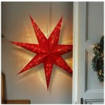 Solight LED vánoční hvězda červená závěsná 60cm 20x LED 2x AA – Hledejceny.cz