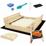 Trendie Dřevěné pískoviště 120x120 cm uzavíratelné – Zboží Dáma