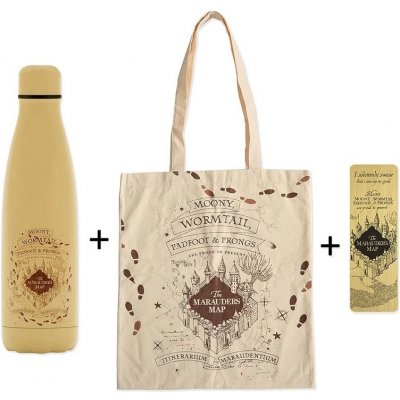 Harry Potter Dárková set - Pobertův plánek (Láhev, taška, záložka) – Hledejceny.cz