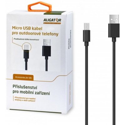 Aligator DAKAMUOUT s prodlouženým microUSB konektorem, 2A – Zboží Mobilmania