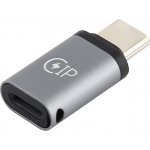 AppleMix Přepojka / redukce Lightning samice na USB-C 3.1 samec - podpora přenosu dat - kovová – Sleviste.cz