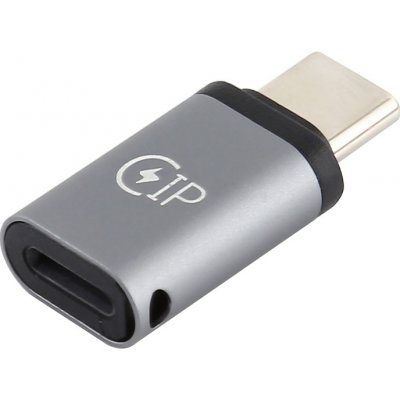 AppleMix Přepojka / redukce Lightning samice na USB-C 3.1 samec - podpora přenosu dat - kovová