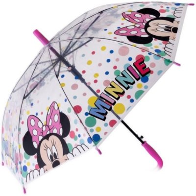 Minnie mouse deštník dívčí průhledný růžový – Zboží Mobilmania