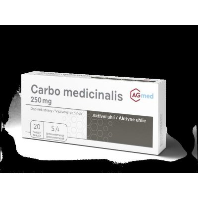 Carbo medicinalis aktivní uhlí 250 mg 20 dávek – Hledejceny.cz