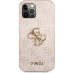 Pouzdro Guess PU 4G Metal Logo iPhone 12/12 Pro růžové – Zboží Mobilmania