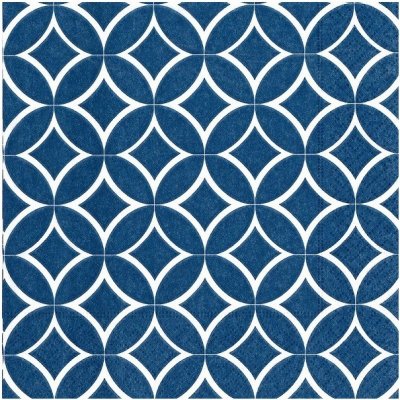 Ubrousky na dekupáž Vzor Ida modrá 1 ks – Zboží Dáma