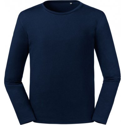 Russell Pure Organic 100 % organické pánské triko s dlouhým rukávem modrá námořní