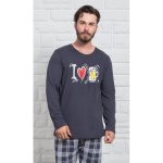 I love beer pánské pyžamo dlouhé tmavě šedé – Zbozi.Blesk.cz