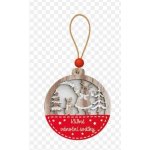 Albi KLIDNÉ VÁNOČNÍ SVÁTKY dřevěná závěsná dekorace OZD – Zbozi.Blesk.cz