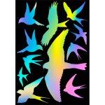 Silueta dravce - z holografické fólie fantazy rainbow - arch 30 x 40 cm, 11 dravců Dravci - Holografická samolepící fólie - 11 dravců na archu 30 x 40 cm, Kód: 25125 – Zbozi.Blesk.cz