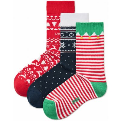 Vlnka 3 páry vánočních ponožek v dárkové krabičce – Zboží Dáma