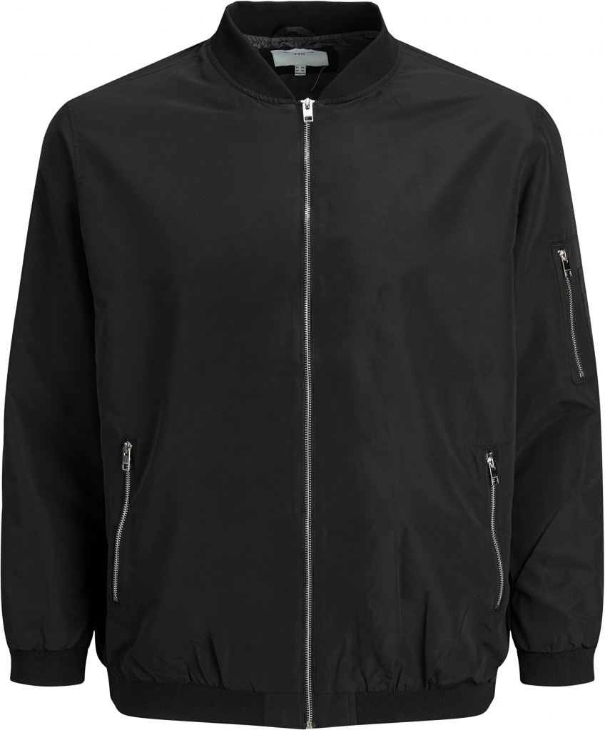 Jack&Jones Plus pánská bunda Jjerush 12173990 Black