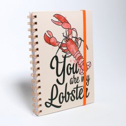 CurePink Zápisník Friends/Přatelé: You Are My Lobster kroužková vazba 14,8 x 21 cm SR72882