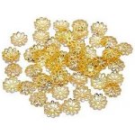 Ozdobný kaplík, barva zlatá, 7 mm, 10ks – Hledejceny.cz