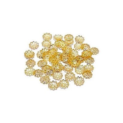 Ozdobný kaplík, barva zlatá, 7 mm, 10ks – Hledejceny.cz