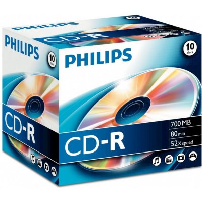 Philips CD-R 700 MB 52x, jewel, 10ks (CR7D5NJ10/00) – Hledejceny.cz