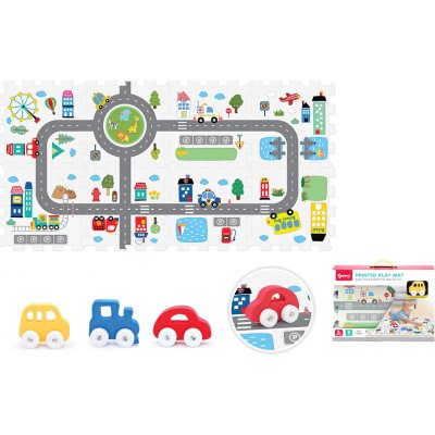 Wiky Měkké bloky s autíčkem město 8 ks – Zboží Dáma