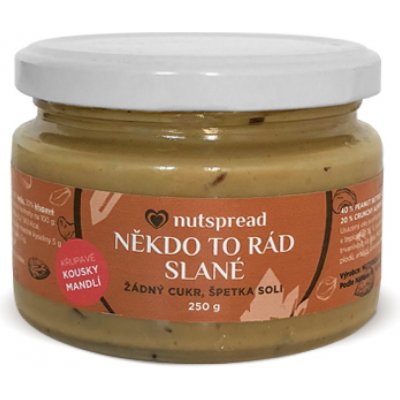 Nutspread Někdo to rád slané Arašídové máslo s kešu mandlemi a solí 1 kg