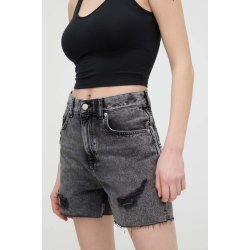 Tommy Jeans Džínové šortky dámské hladké high waist DW0DW17652 šedá