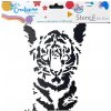 Kreslící šablona Creatissimo plastová šablona Tygří mládě 20 x 20 cm